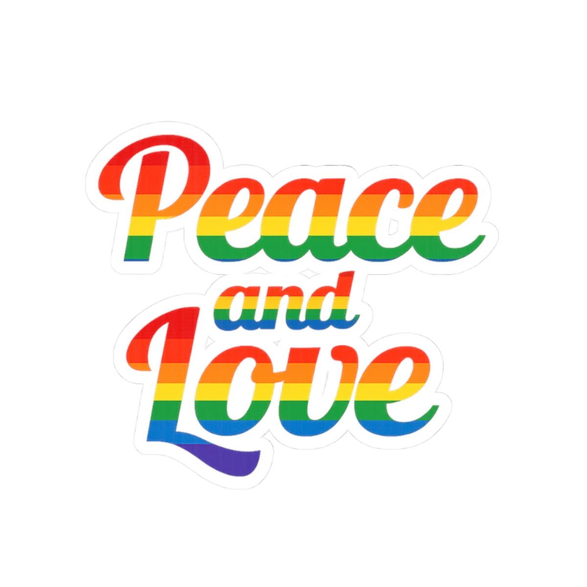 Peace and Love Sticker