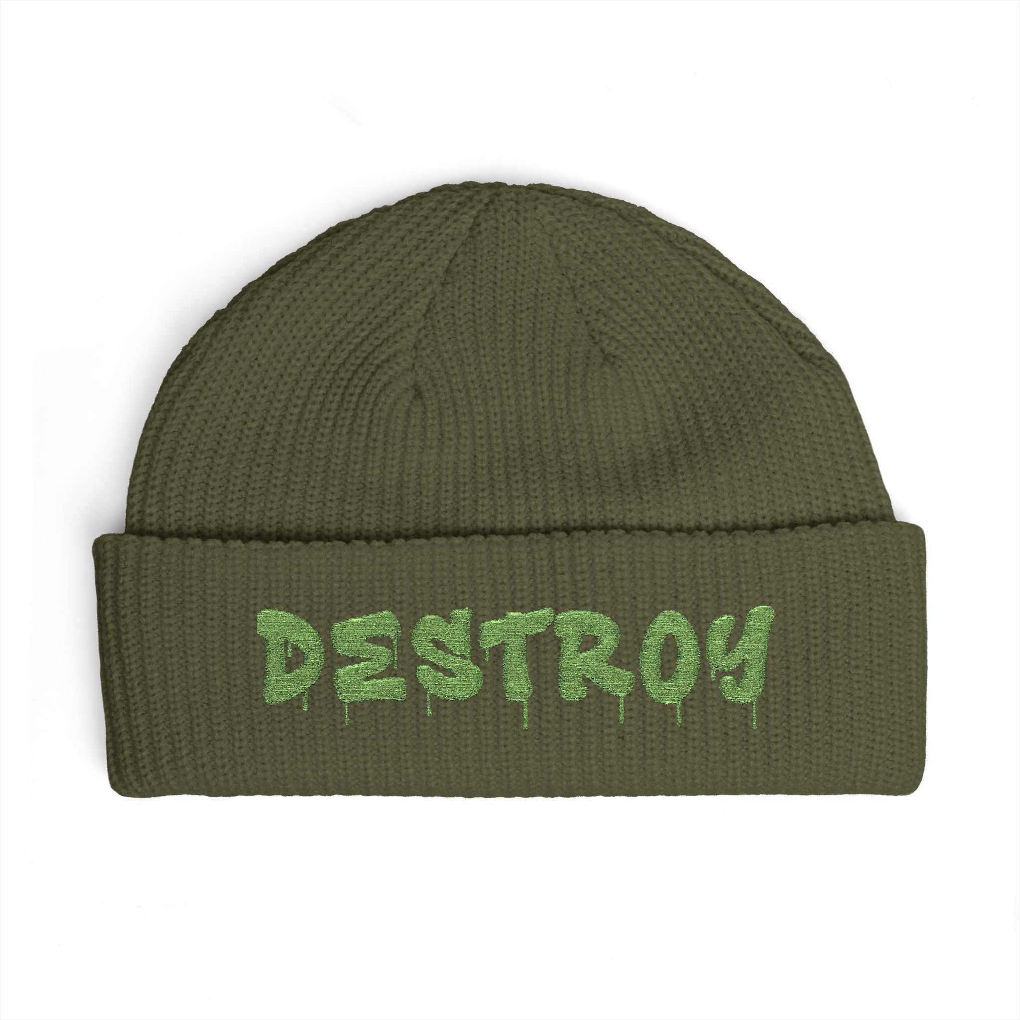 "Destroy" Embroidered (Green)