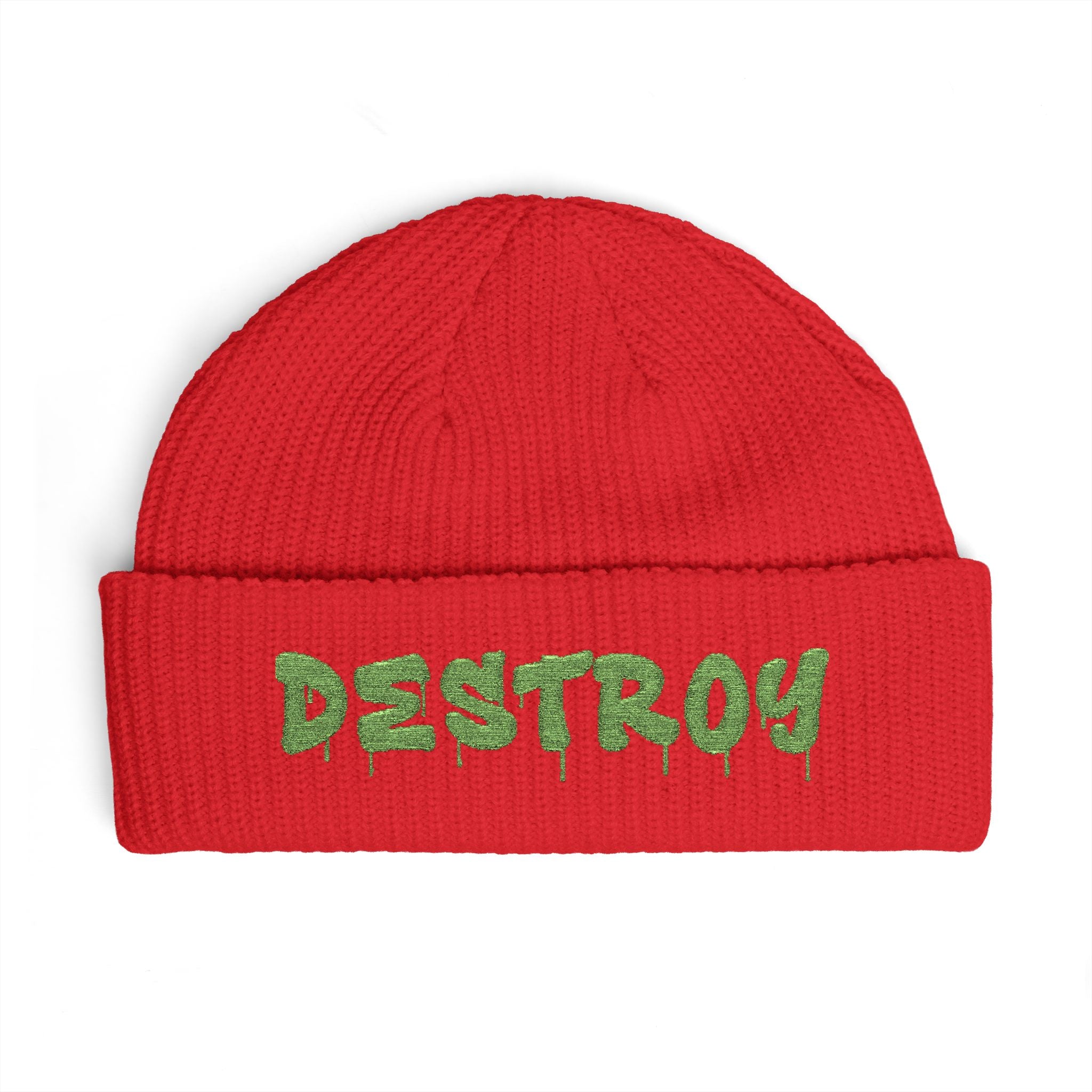 "Destroy" Embroidered (Green)