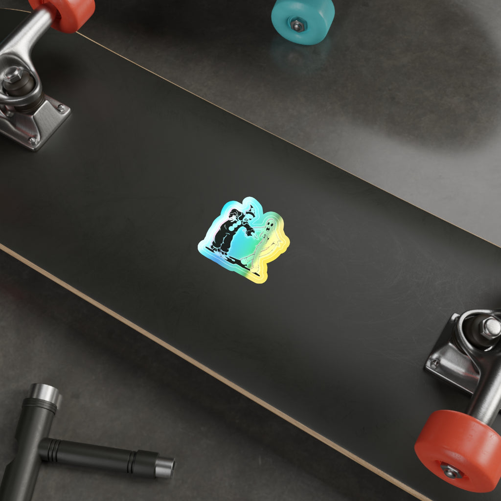 Holographic Ghost Clown Die-Cut Sticker