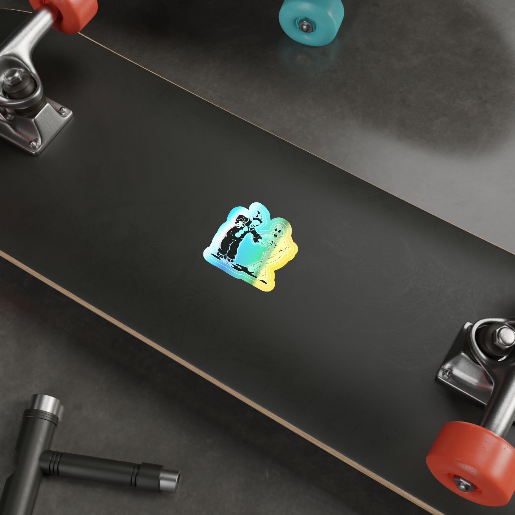 Holographic Ghost Clown Die-Cut Sticker