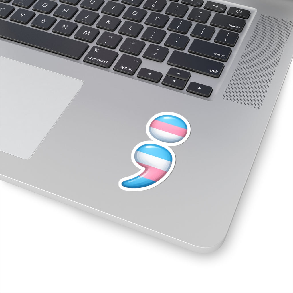 Transgender Semicolon Sticker