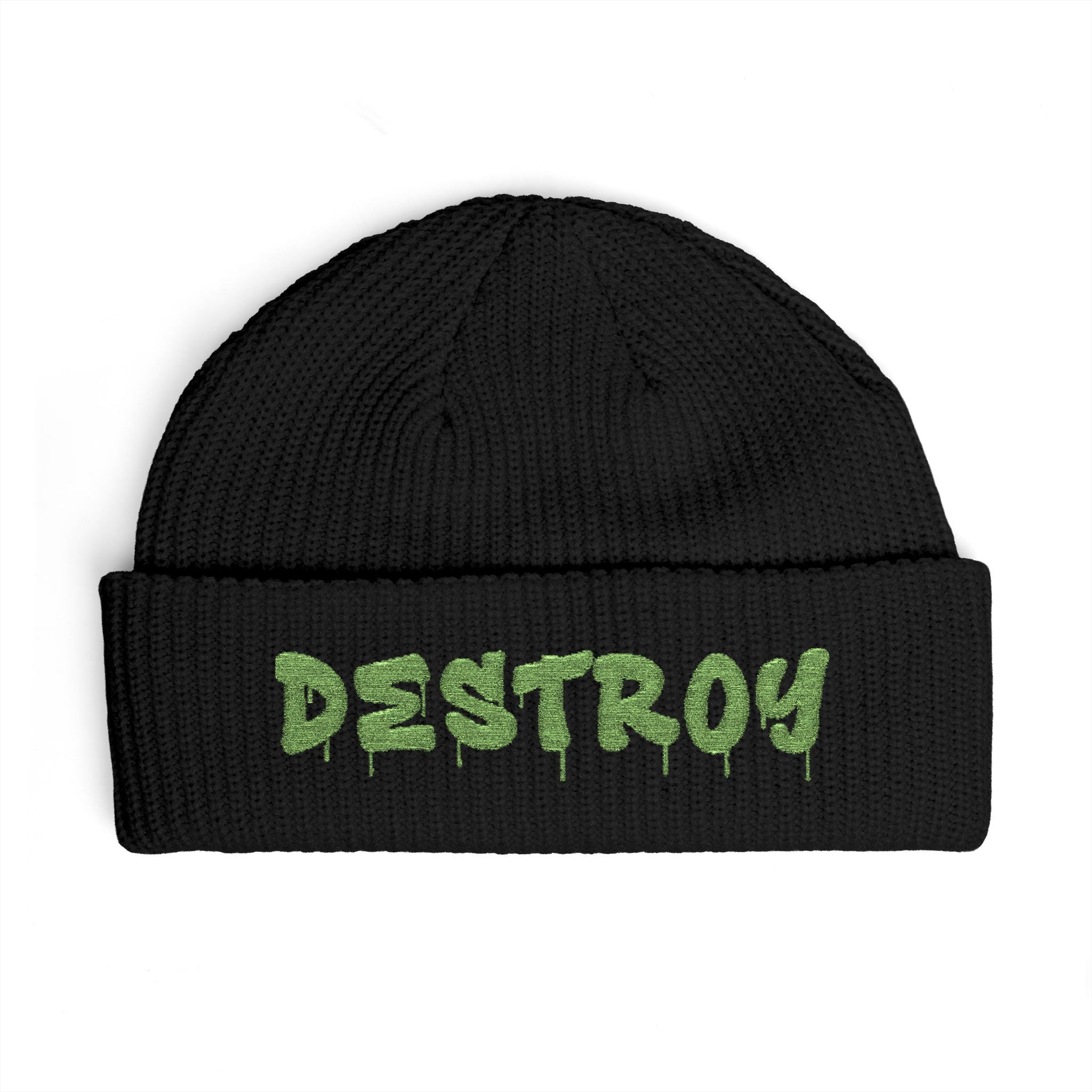 "Destroy" Embroidered (Green)