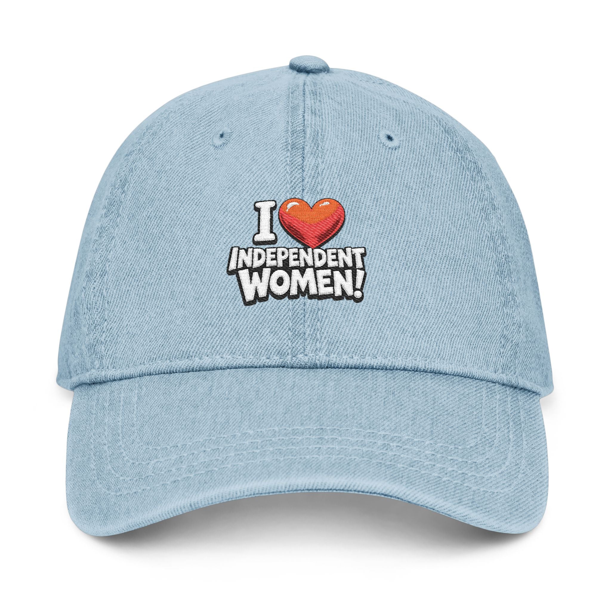 "I ❤️ Independent Women" Embroidered Denim