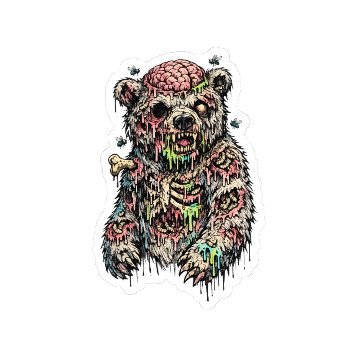 Zombie Bear Sticker