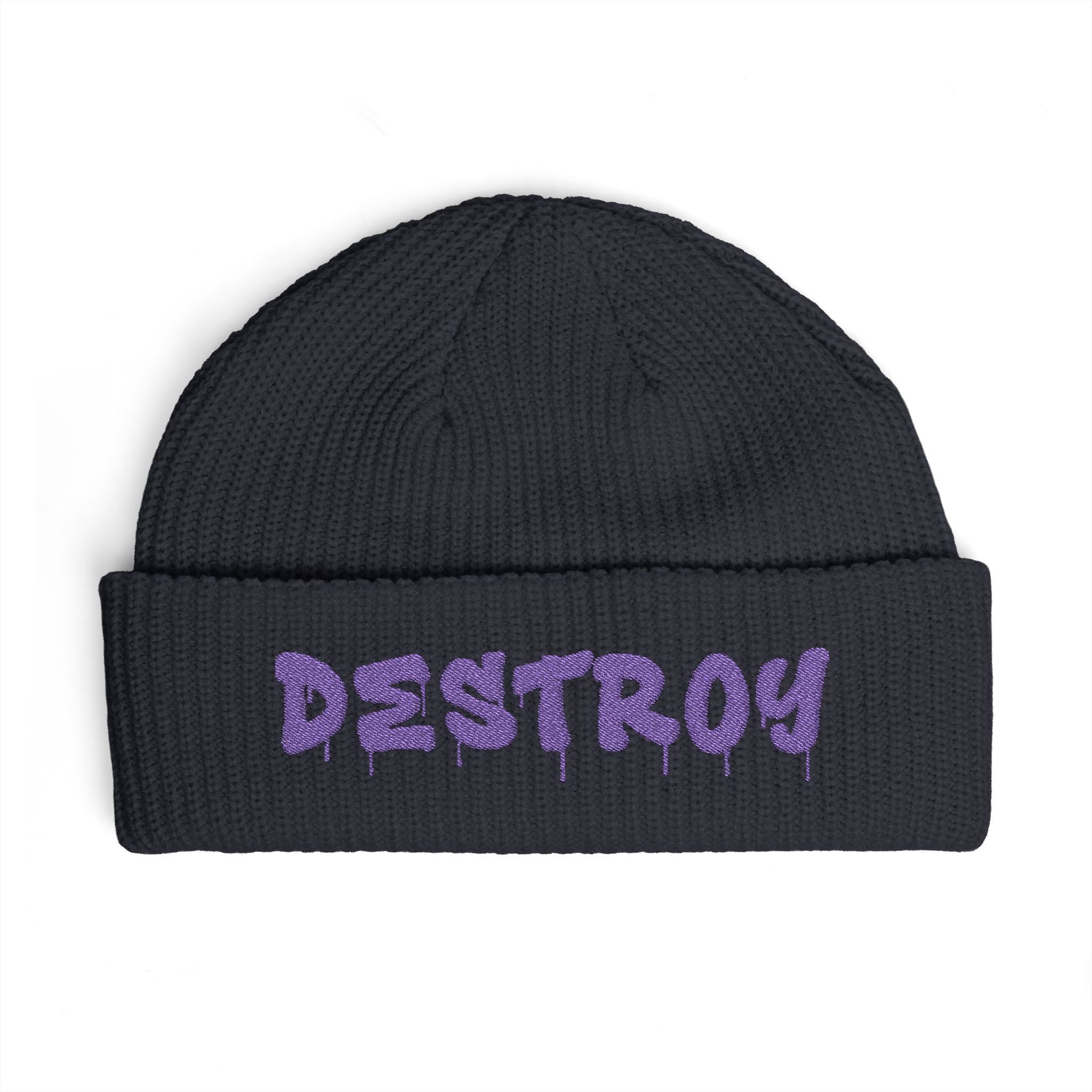 "Destroy" Embroidered (Purple)