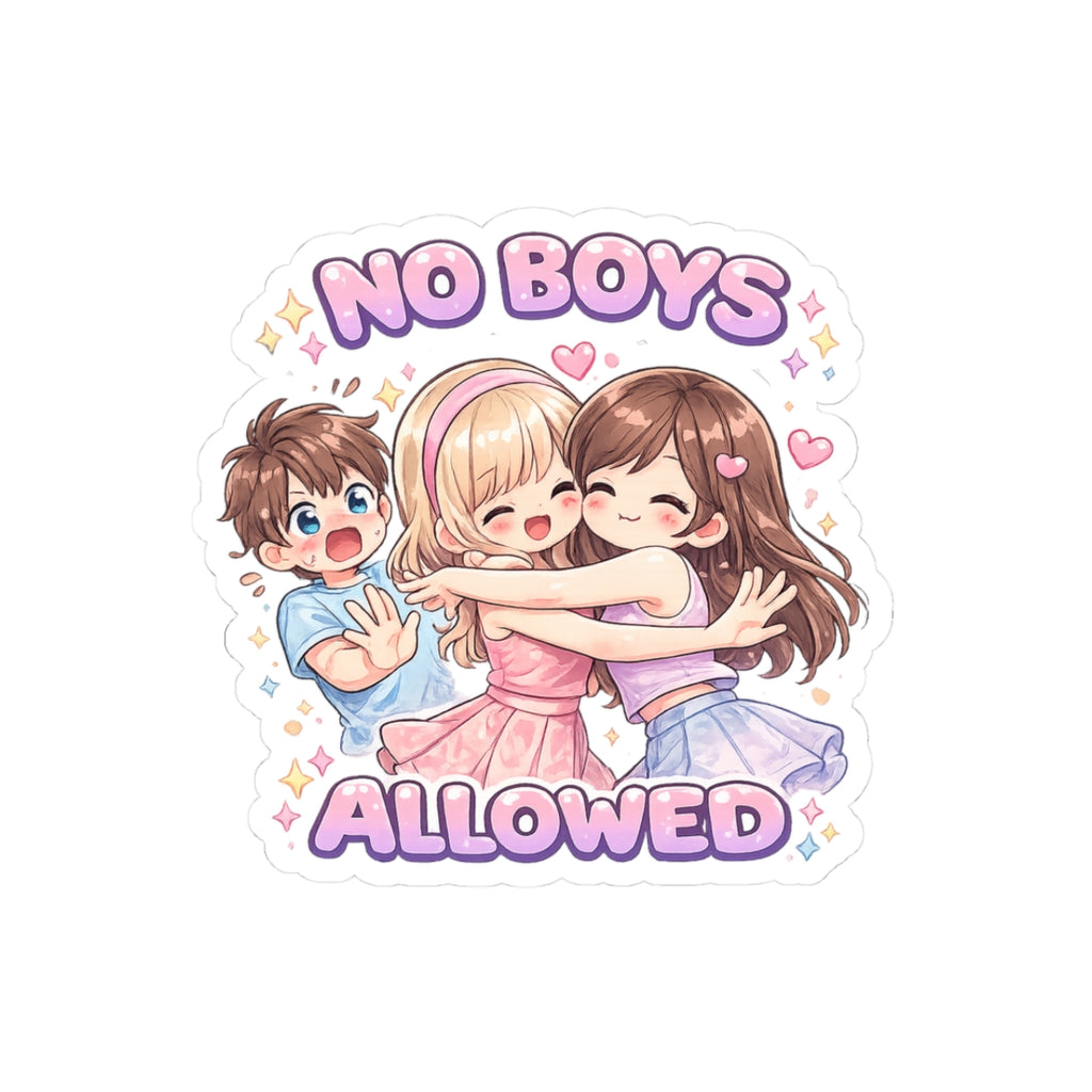 No Boys Allowed Sticker