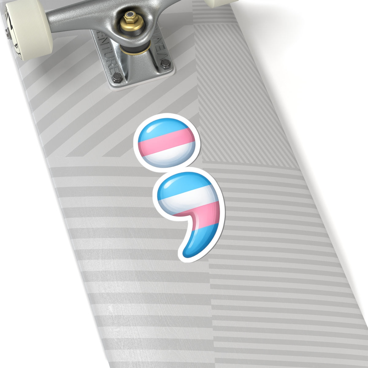 Transgender Semicolon Sticker
