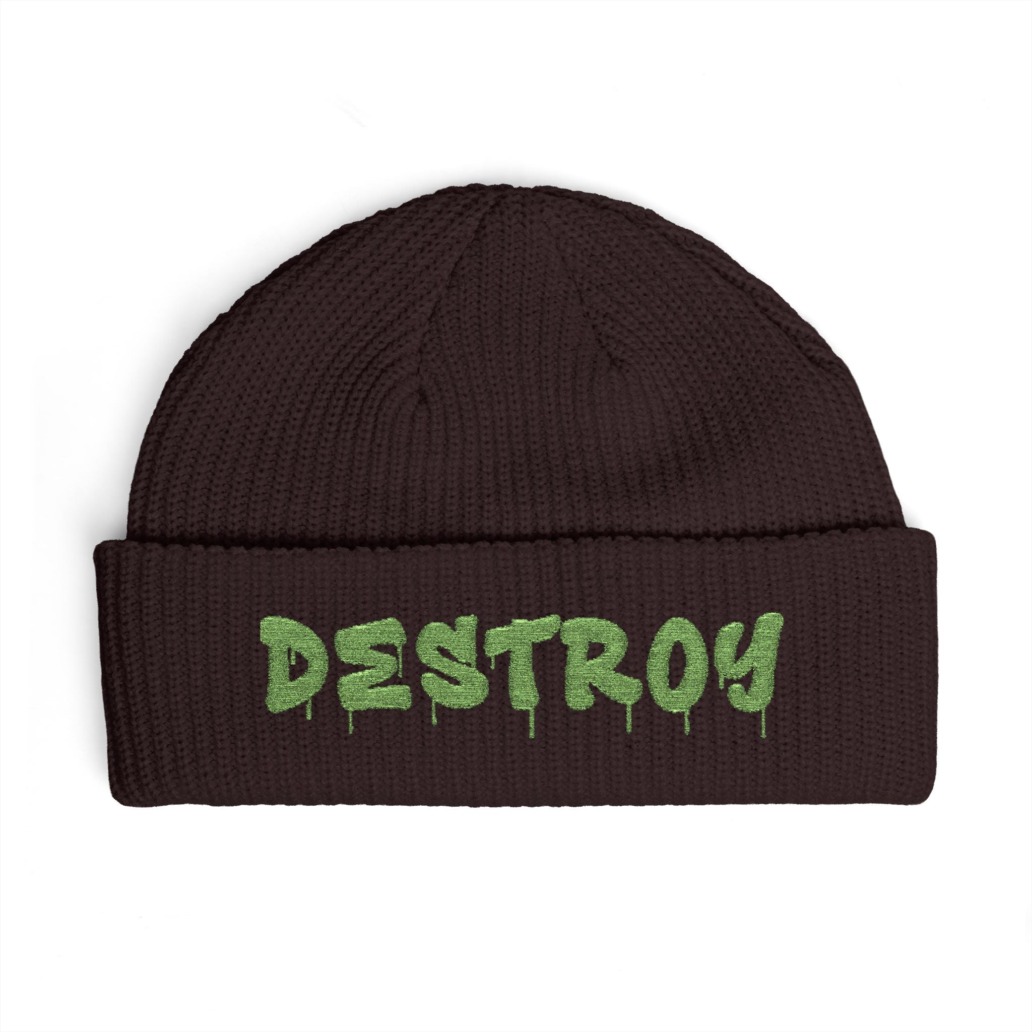 "Destroy" Embroidered (Green)