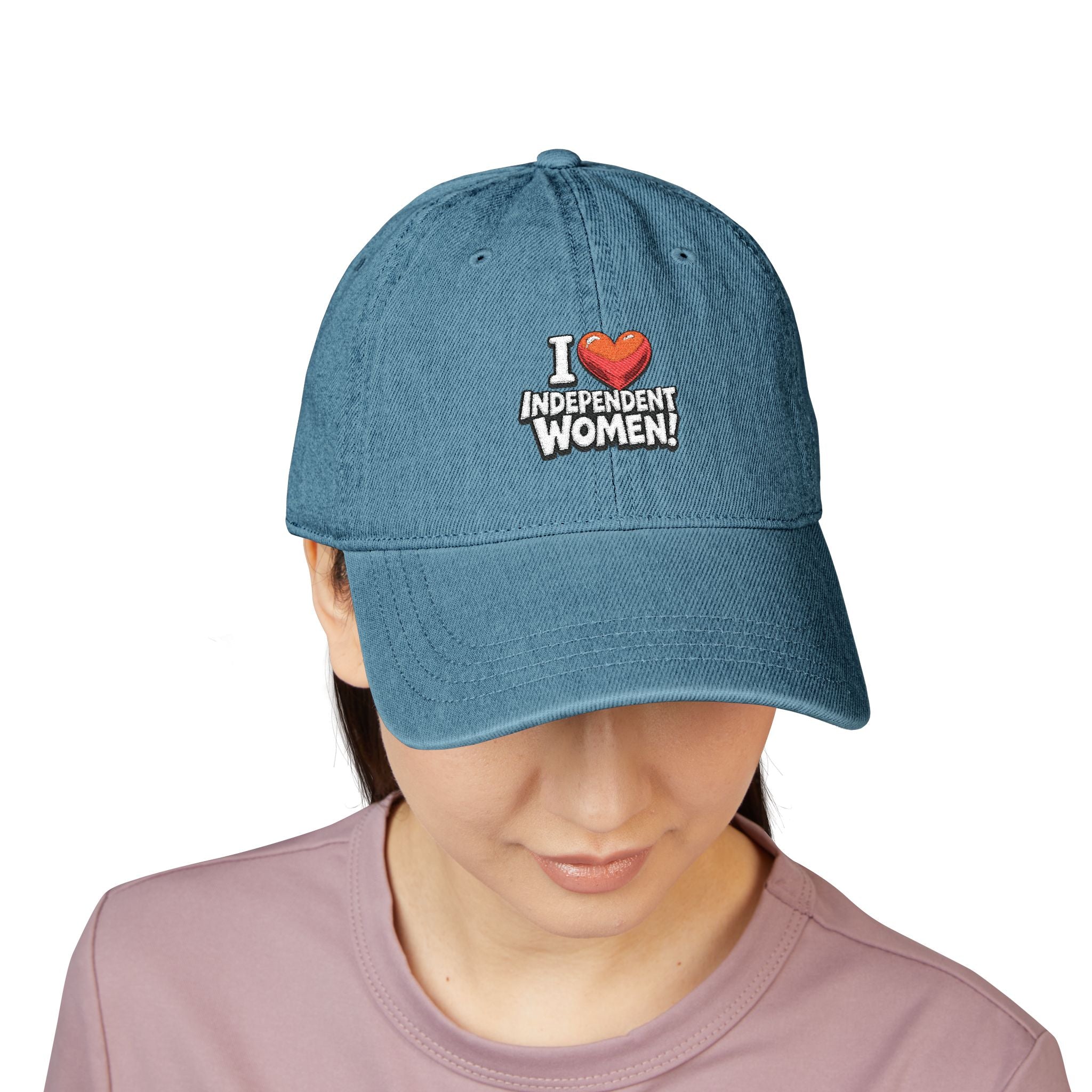 "I ❤️ Independent Women" Embroidered Denim