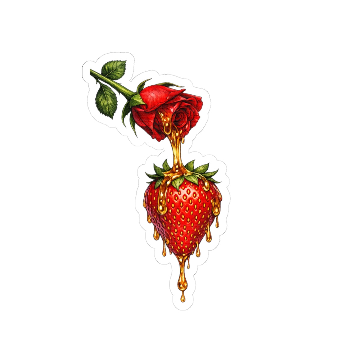 Dripping Rose Sticker