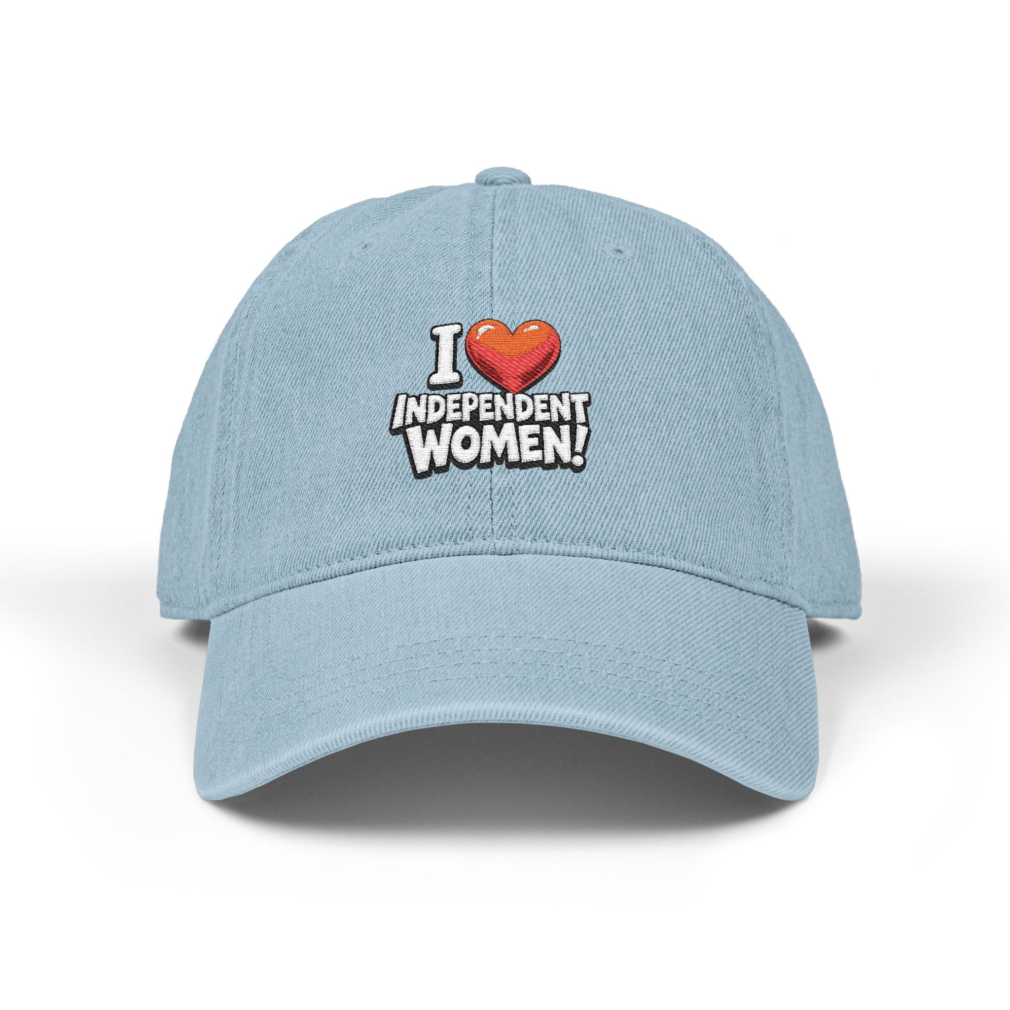 "I ❤️ Independent Women" Embroidered Denim